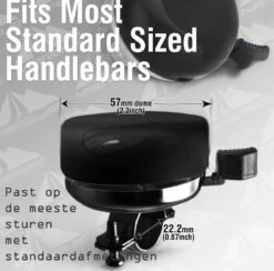 Fietsbel Zwart 5.5 Cm Stalen Fietsbel - Universele Fietsbel Zwart Hoorbare Klank. -Fietsenwinkel 1200x1183 4