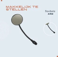 Fietsspiegel - Fietsspiegel EBike - Achteruitkijkspiegel - Flexibel - Flexibele Arm - Universele Verstelbare Fietsspiegel-Fiets Spiegel - Fietsspiegel Op Stuur - Electrische Fiets - -Fietsenwinkel 1200x1184