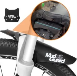 Nixnix - Mudguard MTB - Ass Saver - Universeel Spatbord Mountainbike - Eenvoudige Bevestiging Tie Wrap - Zwart Met Wit Print -Fietsenwinkel 1200x1186 9