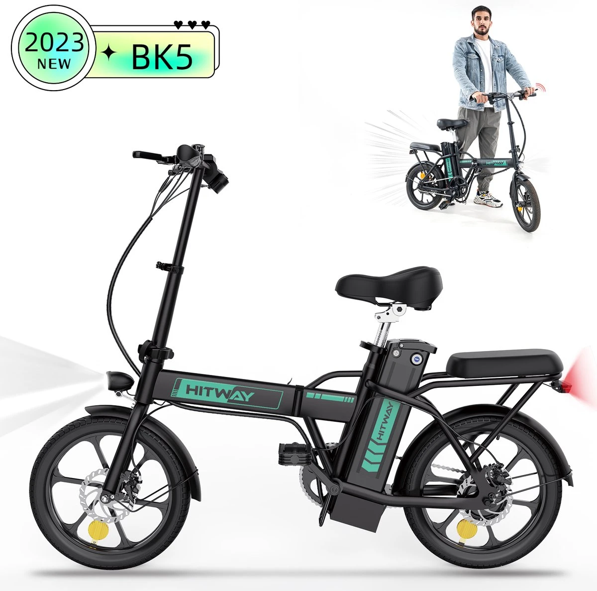 Hitway BK5 - Elektrische Fiets - E-Bike Opvouwbaar - 8,4Ah Accu- 2023 Model 3 Hitway BK5 - Elektrische Fiets - E-Bike Opvouwbaar - 8,4Ah Accu- 2023 Model
