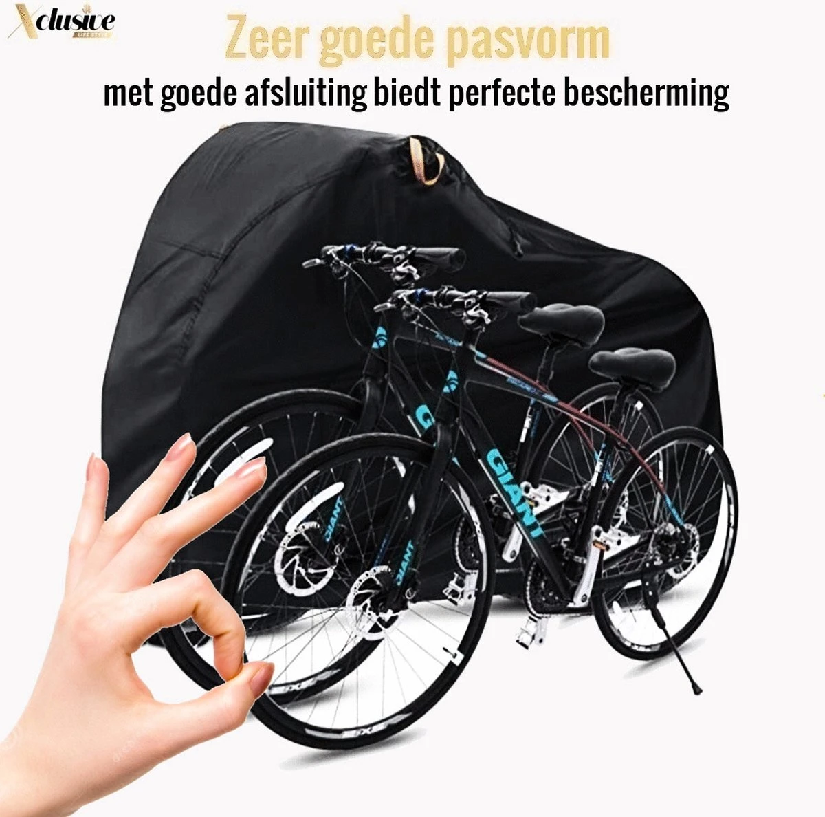 Xclusive-lifestyle® Fietshoes XXL - Universeel - 1 Of 2 Fietsen - Ultra Oxford 420D Zeer Sterk En Extra Dik - Bakfietshoes - Fietscover - Waterdichte PU Coating - Met Opbergtas En Zadelhoes 10 Xclusive-lifestyle® Fietshoes XXL - Universeel - 1 Of 2 Fietsen - Ultra Oxford 420D Zeer Sterk En Extra Dik - Bakfietshoes - Fietscover - Waterdichte PU Coating - Met Opbergtas En Zadelhoes - Image 8