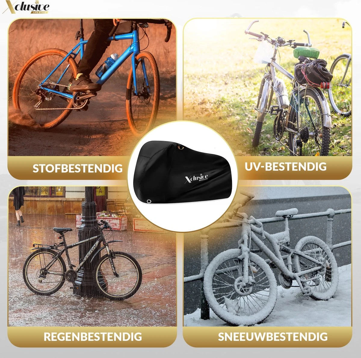 Xclusive-lifestyle® Fietshoes XXL - Universeel - 1 Of 2 Fietsen - Ultra Oxford 420D Zeer Sterk En Extra Dik - Bakfietshoes - Fietscover - Waterdichte PU Coating - Met Opbergtas En Zadelhoes 12 Xclusive-lifestyle® Fietshoes XXL - Universeel - 1 Of 2 Fietsen - Ultra Oxford 420D Zeer Sterk En Extra Dik - Bakfietshoes - Fietscover - Waterdichte PU Coating - Met Opbergtas En Zadelhoes - Image 10