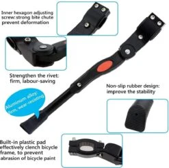 Merkloos Fietsstandaard Enkel 26 Cm Zijstandaard Aluminium Roestvrij Fiets Mountainbikes Makkelijk Te Installeren - Mountainbike Standaard Universeel - MTB Kickstand -Fietsenwinkel 1200x1189 6