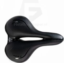 Voltano City / Tour Fietszadel - Comfortabel Gel Zadel - Met Uitsparing - Unisex - Zwart - Elastomeren Vering Voor Extra Comfort -Fietsenwinkel 1200x1190 3