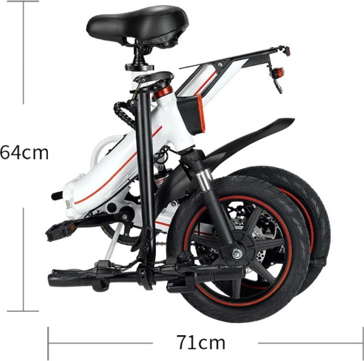OUXI - V5 - 16 Inch - Elektrische Fiets - E Bike - Elektrische Vouwfiets - APP IOS/ Android - 500W Motor - 15Ah Lithuim Ion Batterij - Zwart 9 OUXI - V5 - 16 Inch - Elektrische Fiets - E Bike - Elektrische Vouwfiets - APP IOS/ Android - 500W Motor - 15Ah Lithuim Ion Batterij - Zwart - Image 7