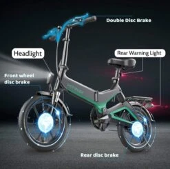 HITWAY Elektrische Fiets - Opvouwbare E-bike - 16 Inch-250W-2023 Model -Fietsenwinkel 1200x1192 9