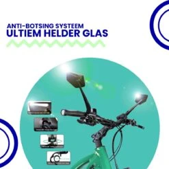 Beyond Gold - Fietsspiegel - Links - Reflectie Strip - E Step - Elektrische Fiets - Mountain Bike - Incl Grote Kijkhoek - Achteruitkijkspiegel - 360º Verstelbaar - Multifunctioneel - Incl Inbussleutel - Fiets Spiegel -Fietsenwinkel 1200x1195 6