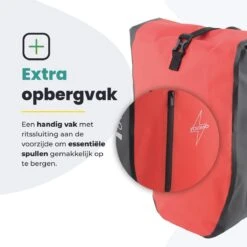 Voltano Luxe Fietstas 28L - Enkele Pakaftas - Zwart / Rood - 100% Waterdicht - Gratis Schouderband -Fietsenwinkel 1200x1200 104