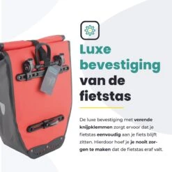 Voltano Luxe Fietstas 28L - Enkele Pakaftas - Zwart / Rood - 100% Waterdicht - Gratis Schouderband -Fietsenwinkel 1200x1200 106