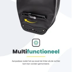 Voltano Luxe Fietstas 28L - Enkele Pakaftas - Zwart / Rood - 100% Waterdicht - Gratis Schouderband -Fietsenwinkel 1200x1200 108