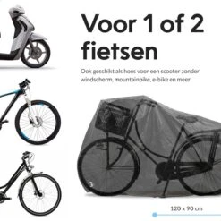 Dyken Fietshoes - Universele Fietsbeschermhoes - Waterdicht - Voor Fietsen En (kleine) Scooters - 300D Oxford - 1-2 Fietsen -Fietsenwinkel 1200x1200 181