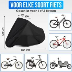 Strex Fietshoes Universeel Voor Alle Fietsen - Waterdicht Ultra Sterk Oxford - Fiets Hoes Voor 1/2 Fietsen - Incl. Opbergzak -Fietsenwinkel 1200x1200 194