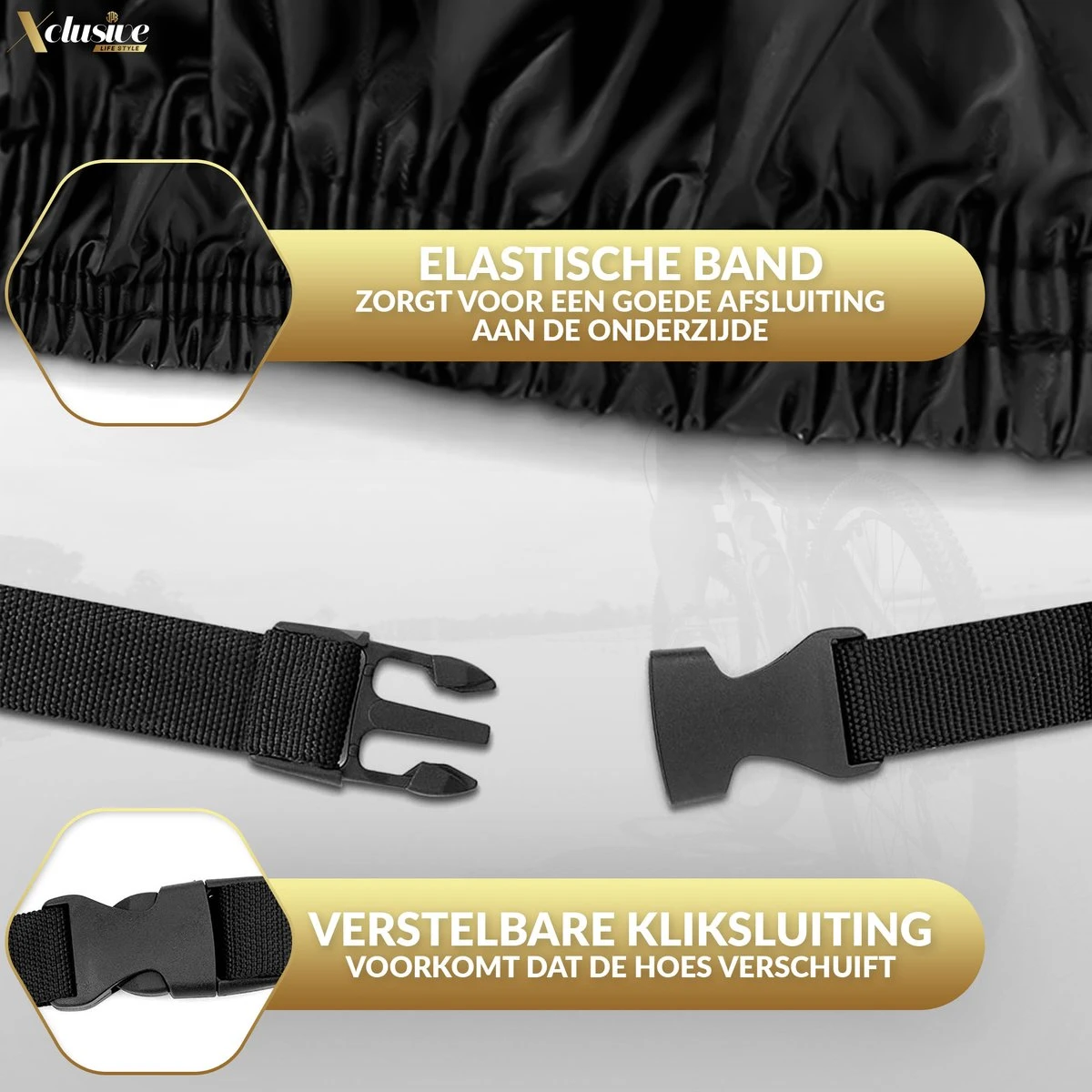 Xclusive-lifestyle® Fietshoes XXL - Universeel - 1 Of 2 Fietsen - Ultra Oxford 420D Zeer Sterk En Extra Dik - Bakfietshoes - Fietscover - Waterdichte PU Coating - Met Opbergtas En Zadelhoes 11 Xclusive-lifestyle® Fietshoes XXL - Universeel - 1 Of 2 Fietsen - Ultra Oxford 420D Zeer Sterk En Extra Dik - Bakfietshoes - Fietscover - Waterdichte PU Coating - Met Opbergtas En Zadelhoes - Image 9