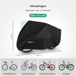 Merkloos Fietshoes Voor 2 Fietsen - Fietshoes Waterdicht - XL - Incl. Gratis Zakje & Zadelhoes -Fietsenwinkel 1200x1200 241