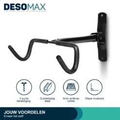 Fiets Ophangsysteem Ophangbeugel En Muurbeugel DesoMax® Muurhaak - Muurbevestiging Voor Het Frame - Wandhouder -Fietsenwinkel 1200x1200 368