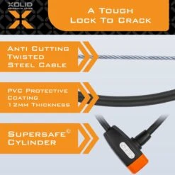 Xolid Kabelslot Met 2x Sleutel - [Kinderfiets] Compact (Kort) Fietsslot Uit Stevige Staalkabel - Gebruik Slot Met Fiets - Alternatief Voor Ketting Ringslot Cijferslot Vouwslot Beugelslot - Lengte 65CM Dikte 10MM - Zwart Oranje -Fietsenwinkel 1200x1200 37