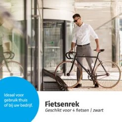 IVOL Fietsenrek 4 Fietsen 100 Cm PRO - Fietsenstandaard - Fiets Standaard - Zwart -Fietsenwinkel 1200x1200 374