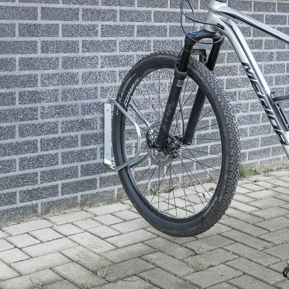 Fietsenrek Voor 1 Fiets - Inclusief Muurbevestiging - Gegalvaniseerd Staal - Fietsstandaard Wandmontage 9 Fietsenrek Voor 1 Fiets - Inclusief Muurbevestiging - Gegalvaniseerd Staal - Fietsstandaard Wandmontage - Image 7