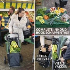 Shoppingcruiser 2 In 1 Boodschappentrolley Voor Achter De Fiets - Fietskar - Robuuste Boodschappenwagen - Allround Bagagekar -Fietsenwinkel 1200x1200 421