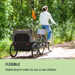 Klarfit Kiddy King Fietskar Voor Kinderen - Fietsaanhanger Voor 1 Tot 2 Kinderen Vanaf 12 Maanden - Joggerbuggy - Met Gaas En Regehoes - Inclusief Opbergruimte -Fietsenwinkel 1200x1200 426