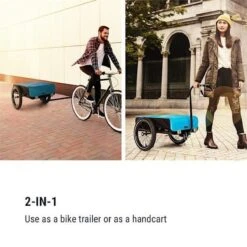 Klarfit Cargo Bull Aanhangwagen - Bagagefietskar - Fietsaanhanger - 50 Liter Laadruimte - 16" Luchtbanden - Voor Max. 40 Kg Lading -Fietsenwinkel 1200x1200 429