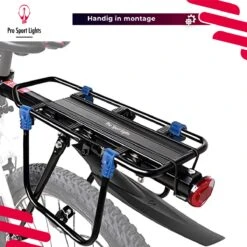 Mountainbike Bagagedrager En Spatbord - Fiets Rek Achter Met QR - Pro Sport Lights - MTB/ Racefiets Fietszadeldrager -Fietsenwinkel 1200x1200 467