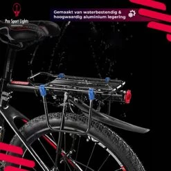 Mountainbike Bagagedrager En Spatbord - Fiets Rek Achter Met QR - Pro Sport Lights - MTB/ Racefiets Fietszadeldrager -Fietsenwinkel 1200x1200 472