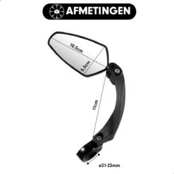 Esioh® Verstelbare Fietsspiegel Rechts Ebike Op Stuur - Achteruitkijkspiegel Fiets – Zijspiegel Fiets 360 ° Draaibaar - Zwart -Fietsenwinkel 1200x1200 510
