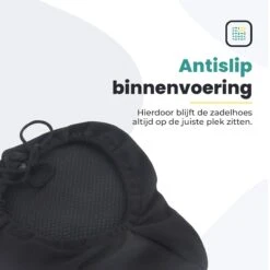 Voltano Luxe Gel Zadelhoes Fiets – Zwart – Met Uitsparing – Brede Fietszadels - 100% Waterdicht - Universele Zadeldek -Fietsenwinkel 1200x1200 617