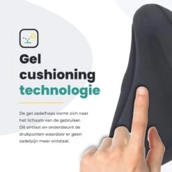 Voltano Luxe Gel Zadelhoes Fiets – Zwart – Met Uitsparing – Brede Fietszadels - 100% Waterdicht - Universele Zadeldek -Fietsenwinkel 1200x1200 621