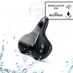 Voltano City / Tour Fietszadel - Comfortabel Gel Zadel - Met Uitsparing - Unisex - Zwart - Elastomeren Vering Voor Extra Comfort -Fietsenwinkel 1200x1200 692