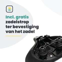 Voltano City XXXL Fietszadel Met Uitsparing – Unisex Extra Breed Fietszadel – Tegen Zadelpijn – 100% Waterdicht – Incl. Gratis Zadelstrop - Zwart -Fietsenwinkel 1200x1200 712