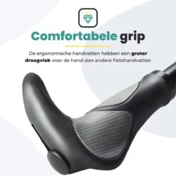 Voltano Ergonomisch Gevormde Fiets Handvatten Met Bar Ends - Handvat Eenvoudig Vastzetten Met Imbus - Incl. Bevestigingsmateriaal - Anti Plak Coating - Fietshandvatten Met Verhoogde Grip -Fietsenwinkel 1200x1200 728