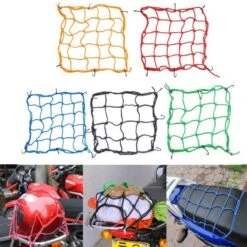 Merkloos Premium Bagagenet Met 8 Haken – 40x40cm – 90x90 Uitgerekt – Blauw | Spin, Motorfiets, Scooter En Fiets -Fietsenwinkel 1200x1200 772