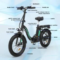HITWAY E-Bike Elektrische Fiets 20 Inch Fat Tire E-Bicycle Vouwfiets, 250 W/36 V/11,2 Ah Accu, Max. Bereik Tot 35-90 Km, Offroad-mountainbike Met Shimano 7-versnellingen, City EBike Met Slot 13 HITWAY E-Bike Elektrische Fiets 20 Inch Fat Tire E-Bicycle Vouwfiets, 250 W/36 V/11,2 Ah Accu, Max. Bereik Tot 35-90 Km, Offroad-mountainbike Met Shimano 7-versnellingen, City EBike Met Slot -Fietsenwinkel 1200x1200 780