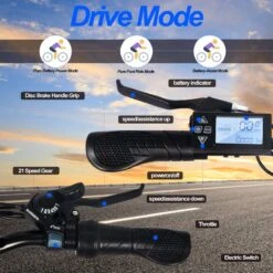 HITWAY 26 Inch E-bike, Elektrische Fiets Voor Heren En Dames, Pedelec Stadsfietsen, 250 W Motor, 36 V/11,2 Ah E-bike, Shimano 7 Versnellingen, 35-90 Km| Wit / Blauw -Fietsenwinkel 1200x1200 784