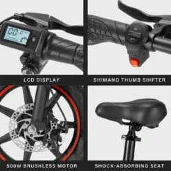 OUXI - V5 - 16 Inch - Elektrische Fiets - E Bike - Elektrische Vouwfiets - APP IOS/ Android - 500W Motor - 15Ah Lithuim Ion Batterij - Zwart 26 OUXI - V5 - 16 Inch - Elektrische Fiets - E Bike - Elektrische Vouwfiets - APP IOS/ Android - 500W Motor - 15Ah Lithuim Ion Batterij - Zwart -Fietsenwinkel 1200x1200 797