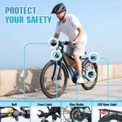 HITWAY 26" Elektrische Mountainbike, 35-70KM Power Assist-fietsen Voor Mannen En Vrouwen， 48V/7,5Ah/250W Krachtige E-bike -Fietsenwinkel 1200x1200 815
