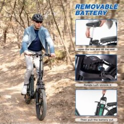 HITWAY E-Bike Elektrische Fiets 20 Inch Fat Tire E-Bicycle Vouwfiets, 250 W, 11,2 Ah Accu, Max. Bereik Tot 35-90 Km, Offroad-mountainbike Met Shimano 7-versnellingen, City EBike Met Slot,Groen Zwart 18 HITWAY E-Bike Elektrische Fiets 20 Inch Fat Tire E-Bicycle Vouwfiets, 250 W, 11,2 Ah Accu, Max. Bereik Tot 35-90 Km, Offroad-mountainbike Met Shimano 7-versnellingen, City EBike Met Slot,Groen Zwart -Fietsenwinkel 1200x1200 823