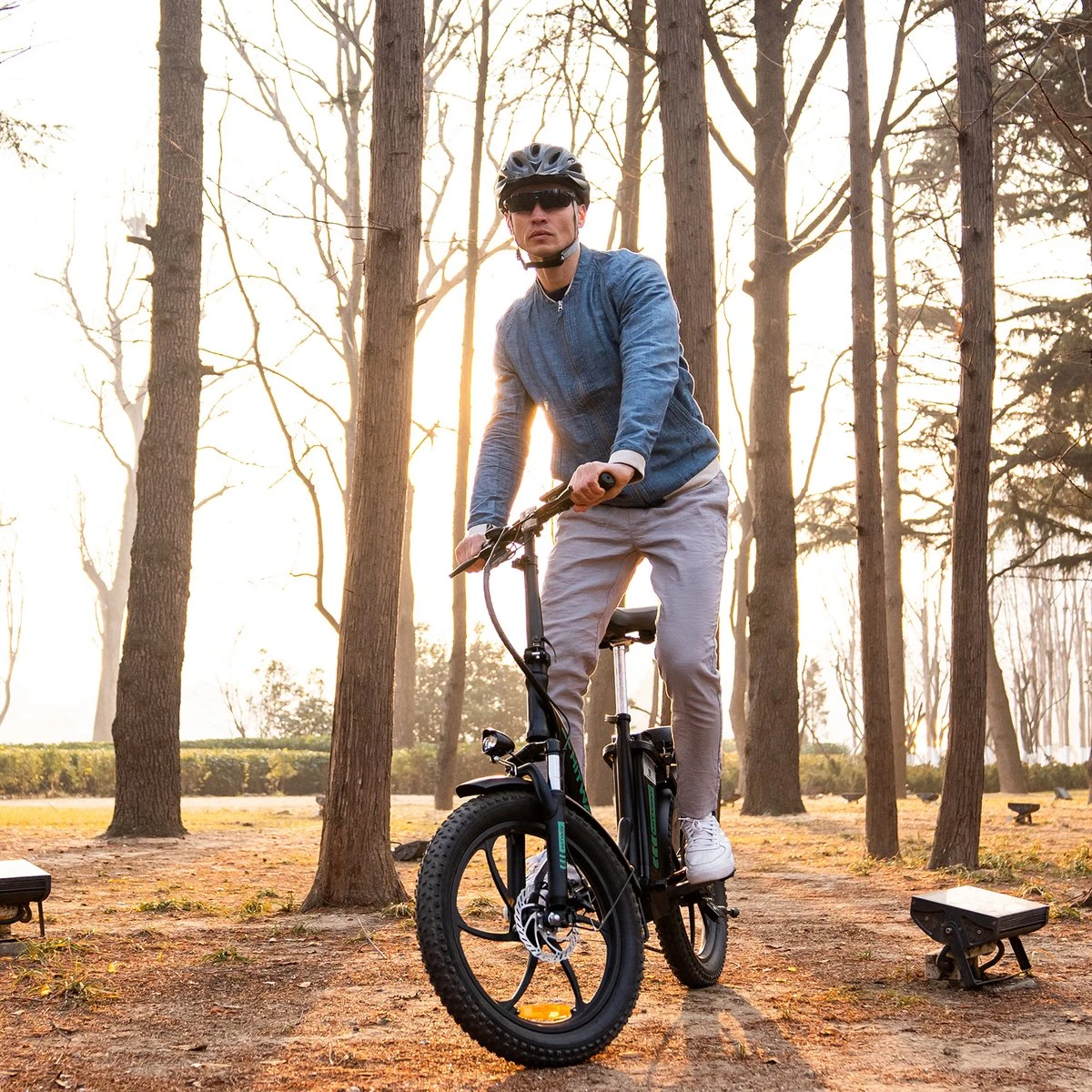 HITWAY E-Bike Elektrische Fiets 20 Inch Fat Tire E-Bicycle Vouwfiets, 250 W, 11,2 Ah Accu, Max. Bereik Tot 35-90 Km, Offroad-mountainbike Met Shimano 7-versnellingen, City EBike Met Slot,Groen Zwart 11 HITWAY E-Bike Elektrische Fiets 20 Inch Fat Tire E-Bicycle Vouwfiets, 250 W, 11,2 Ah Accu, Max. Bereik Tot 35-90 Km, Offroad-mountainbike Met Shimano 7-versnellingen, City EBike Met Slot,Groen Zwart - Image 9