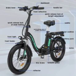 HITWAY E Bike Elektrische Fiets 20 Inch Dikke Band Opvouwbare Elektrische Fiets, 250W/36V/11,2Ah Batterij, Max. Bereik Tot 35-90km, Off-road Mountainbike Met Shimano 7 Versnellingen, Stad EBike Heren Dames -Fietsenwinkel 1200x1200 875