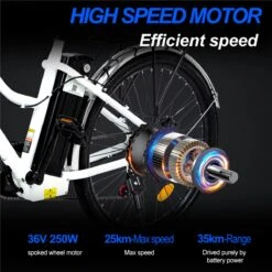 Elektrische Fiets E-Fietsen | E-bike- 26 Inch - Volwassen 250w Elektrische Fiets Volwassen-BK1-Wit -Fietsenwinkel 1200x1200 896