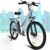 HITWAY Elektrische Fiets Voor Volwassenen | Ebikes Fietsen Stadsfiets | 250W 36V Motor | 7 VERSNELLINGSSYSTEE | 26 Inch - Wit -Fietsenwinkel 1200x1200 904