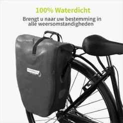 ACROPAQ Fietstas - Enkele, 25L, Waterdicht, Dragen Als Handtas En Schoudertas, Met Reflectoren - Ook Voor Elektrische Fietsen - Zwart -Fietsenwinkel 1200x1200 92
