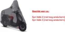 CUHOC Scooterhoes Voor De Sym Fiddle 2 & 3 (Met Hoog Windscherm) Stofvrij / Ademend / Waterdicht Redlabel -Fietsenwinkel 1200x592