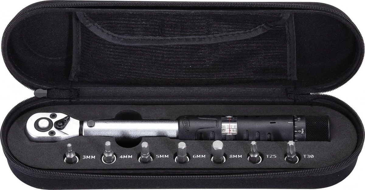 BBB Cycling TorqueSet Momentsleutel - Inbussleutel Fiets - Verstelbare Met 1/4"-aandrijving - Bereik: 2-14 Nm - BTL-73 3 BBB Cycling TorqueSet Momentsleutel - Inbussleutel Fiets - Verstelbare Met 1/4"-aandrijving - Bereik: 2-14 Nm - BTL-73