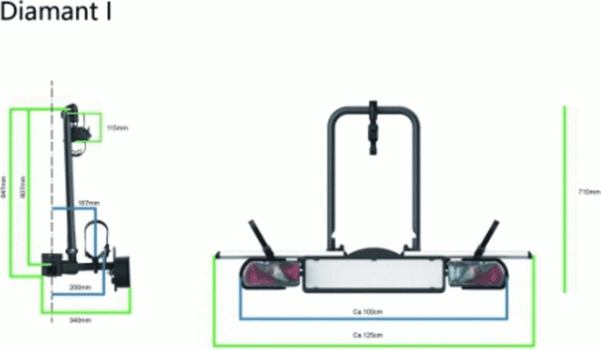 Pro User Diamant 1 - Auto Fietsdragers - Zilver 4 Pro User Diamant 1 - Auto Fietsdragers - Zilver - Image 2
