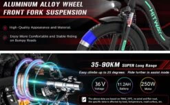 HITWAY E Bike Fat Tire Urban Opvouwbare Elektrische Fiets, 20 Inch, 250W/36V/11,2Ah Batterij Voor Heren En Dames -Fietsenwinkel 1200x742 9