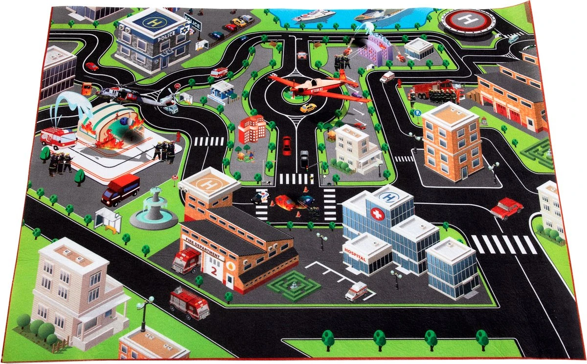 Speelkleed Brandweer Met Auto 3 Speelkleed Brandweer Met Auto