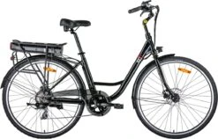 Red6 Elektrische Fiets Brooklyn - E-bike Fiets - 40-65KM | 28 Inch | 250W Motor | Zwart